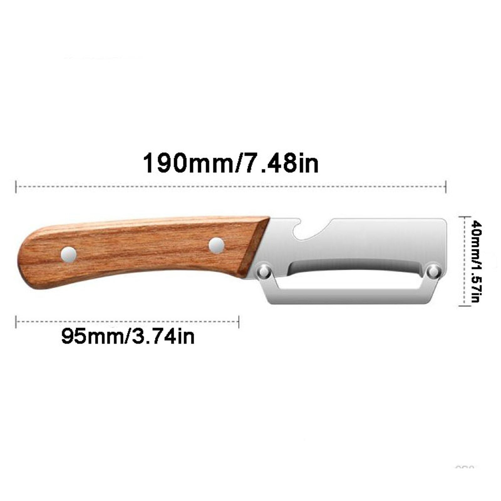 Zero Snag Wooden Kitchen Tool, Zero Snag woodens Peeler, Multi-Functional Vegetable Peeler for Kitchen, 2026 New Stai... - Image 3